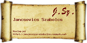Jancsovics Szabolcs névjegykártya
